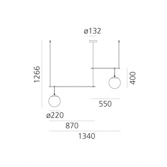 Artemide Nh S3 2arm Lampada a sospensione - Agof Store