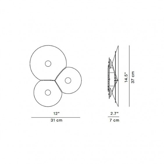 LucePlan Bulbullia wall ceiling lamp - Agof Store