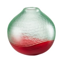 Venini Battuto Bicolore Glass Vase - Agof Store Venini Battuto Bicolore Glass Vase - Agof Store