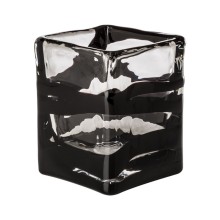 Venini Black Belt Quadro Glass Vase - Agof Store Venini Black Belt Quadro Glass Vase - Agof Store