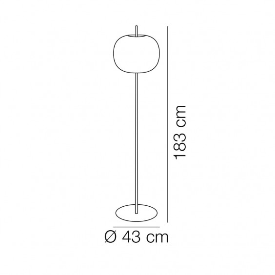 Kushi XL Lampada da terra Kdln - Agof Store