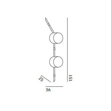 Kdln Floed 2 wall ceiling lamp - Agof Store