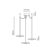Ginger 20x3 Lampada a sospensione Marset - Agof Store Ginger 20x3 Lampada a sospensione Marset - Agof Store