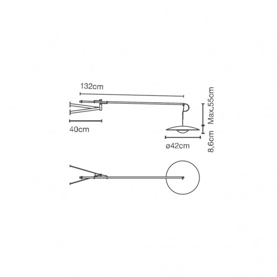 Marset Ginger A XL 42 wall lamp - Agof Store