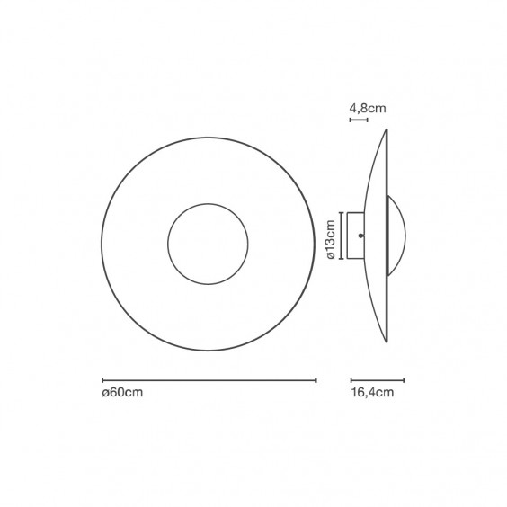 Marset Ginger 60 C wall ceiling lamp - Agof Store