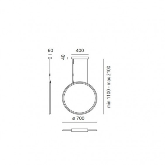 Artemide Discovery Vertical 70 TW Lampada a sospensione - Agof Store
