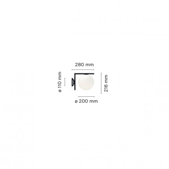 Flos IC Lights C/W Outdoor Wand- Deckenleuchte - Agof Store