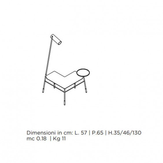 Mogg Dasè Coffe Table With Lamp - Agof Store