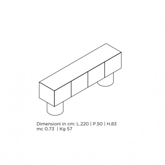 Giunone 1 credenza Mogg - Agof Store