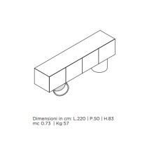 Giunone 2 credenza Mogg - Agof Store