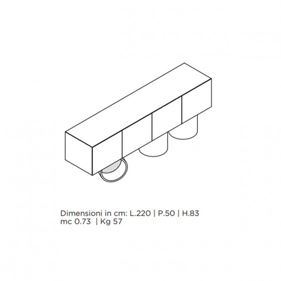 Mogg Giunone 3 Cupboard - Agof Store