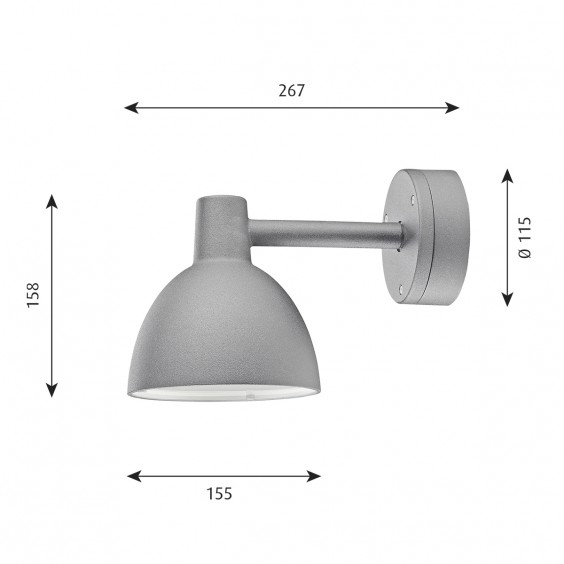 Toldbod 155 outdoor Lampada da parete Louis Poulsen - Agof Store