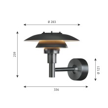 PH 3-2 1/2 outdoor Lampada da parete Louis Poulsen - Agof Store