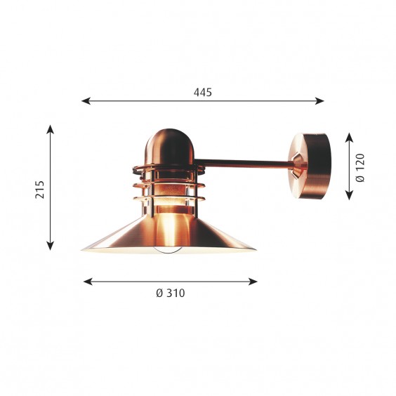 Louis Poulsen Nyhavn outdoor wall lamp - Agof Store