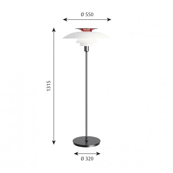 PH 80 Lampada da terra Louis Poulsen - Agof Store