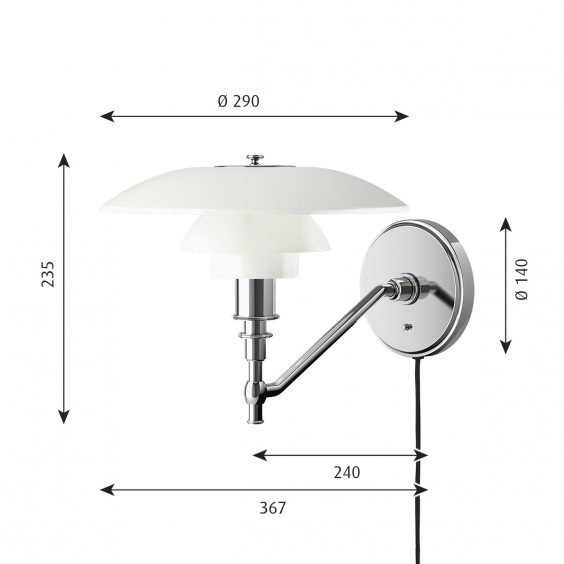 Louis Poulsen PH 3/2 wall lamp - Agof Store