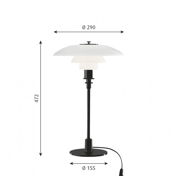 PH 3/2 Lampada da tavolo Louis Poulsen - Agof Store