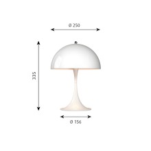 Panthella Mini Lampada da tavolo Louis Poulsen - Agof Store