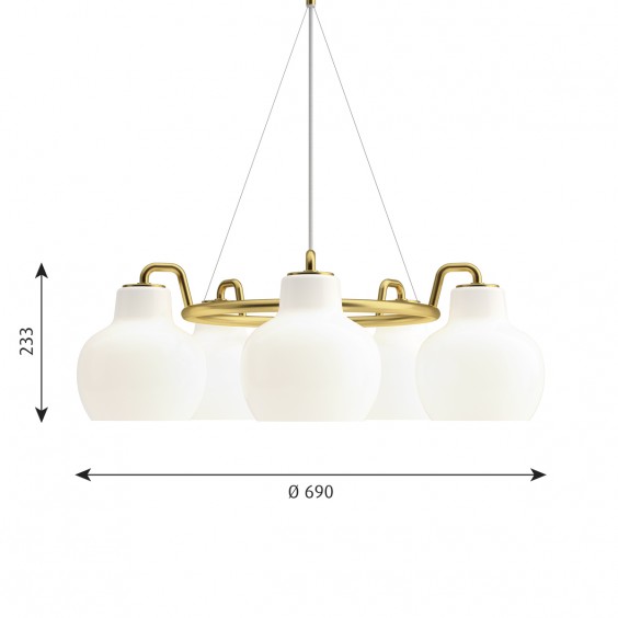 Louis Poulsen VL Ring Crown 5 Pendelleuchte - Agof Store