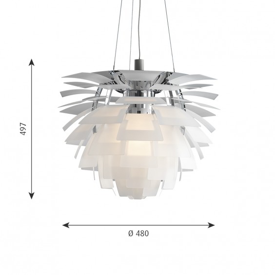 PH Artichoke Glass Lampada a sospensione Louis Poulsen - Agof Store