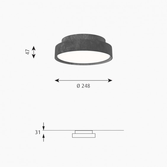 Louis Poulsen LP Slim Round Wand- Deckenleuchte - Agof Store