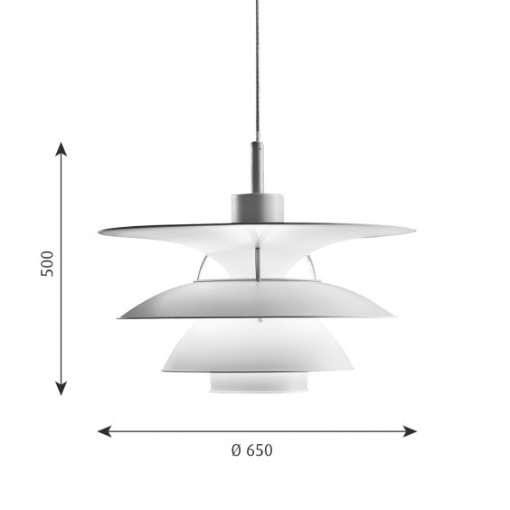 PH 6 1/2-6 Lampada a sospensione Louis Poulsen - Agof Store