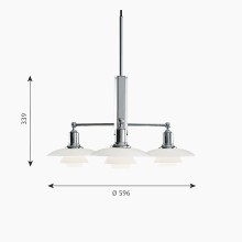 PH 2/1 Rigida Lampada a sospensione Louis Poulsen - Agof Store