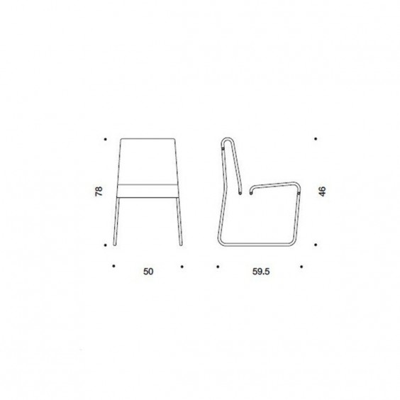 Danese Milano Farallon Side Stuhl - Agof Store