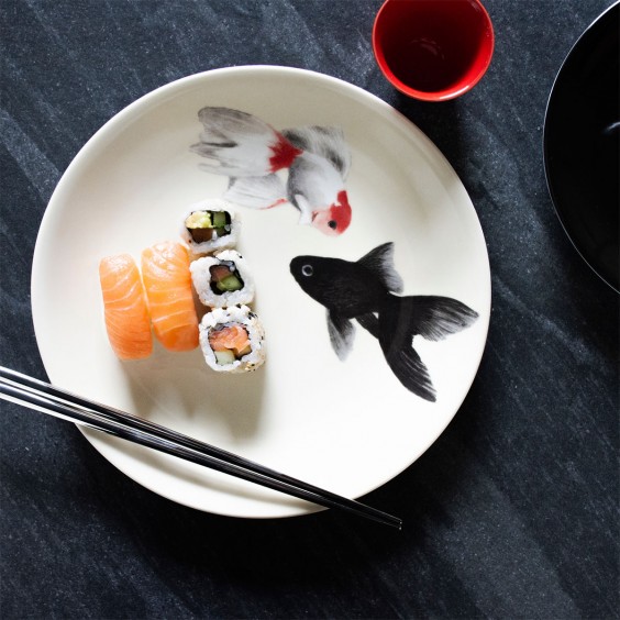 Driade The White Snow Kingyo A Serving Flat Plate Ø32 - Agof Store
