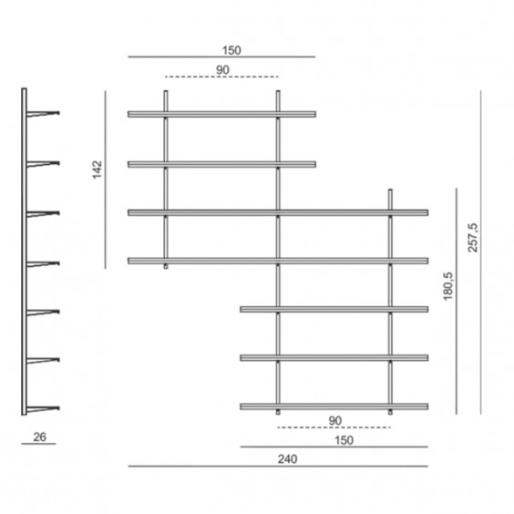 Pallucco Continua 050 Bookshelf - Agof Store