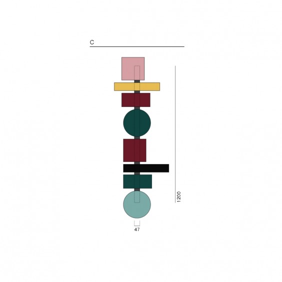 Pallucco Totem 120 Wandleuchte - Agof Store