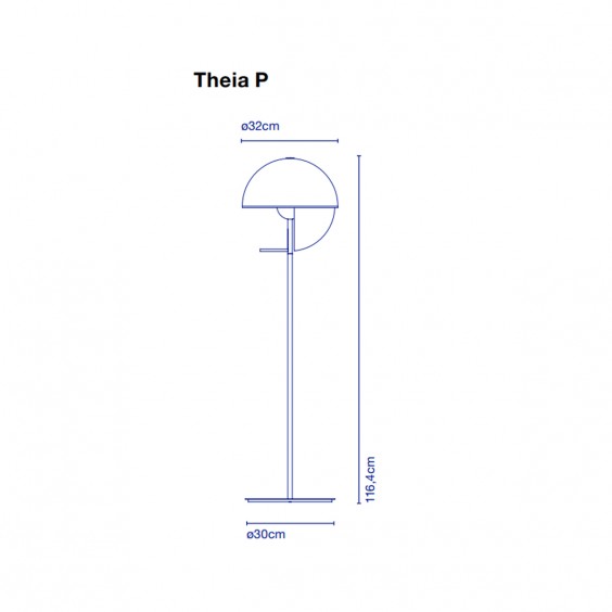 Theia P Lampada da terra Marset - Agof Store