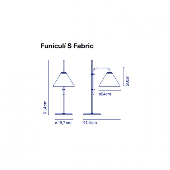 Funiculí S Fabric Lampada da tavolo Marset - Agof Store