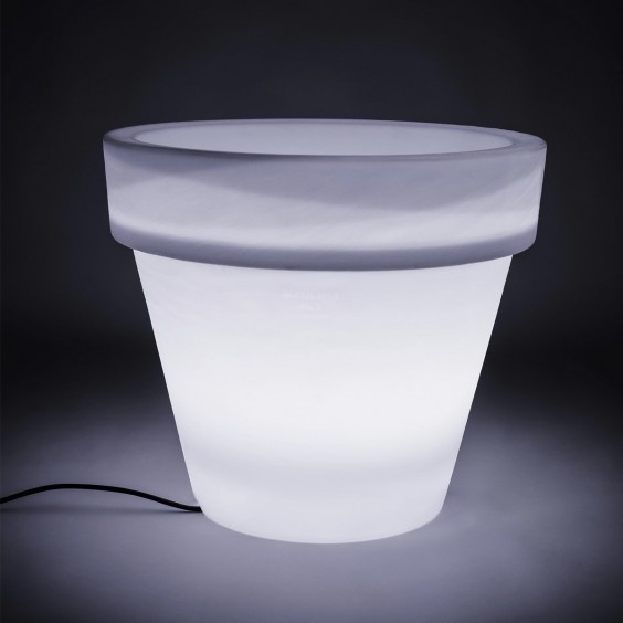 Bordato Liscio Light Vaso con luce Serralunga - Agof Store