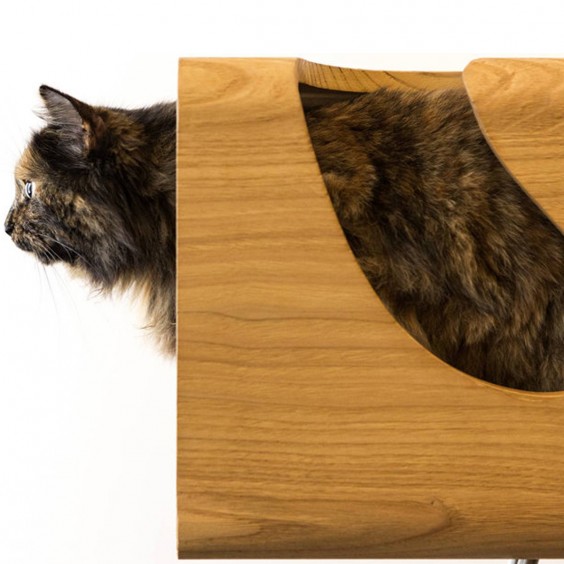 Cat60 Wood cuccia per gatti con piedistallo Brando - Agof Store