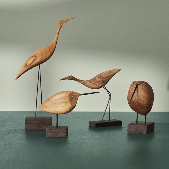 Beak Bird Lazy Snipe statuetta in legno Warm Nordic - Agof Store