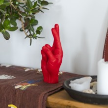 Candle Hand Crossed Fingers Candle - Agof Store Candle Hand Crossed Fingers Candle - Agof Store