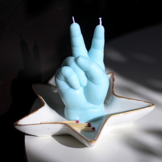 Peace Baby candela Candle Hand - Agof Store