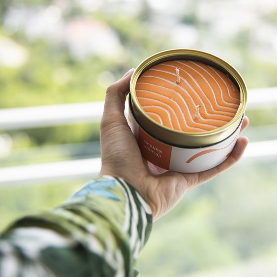 Orange Salmon candela Candle Hand - Agof Store