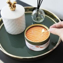 Orange Salmon candela Candle Hand - Agof Store