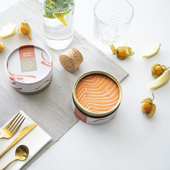 Orange Salmon candela Candle Hand - Agof Store