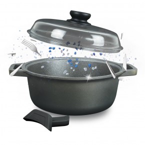 BLACKplus Induction Casseruola con coperchio Risoli - Agof Store