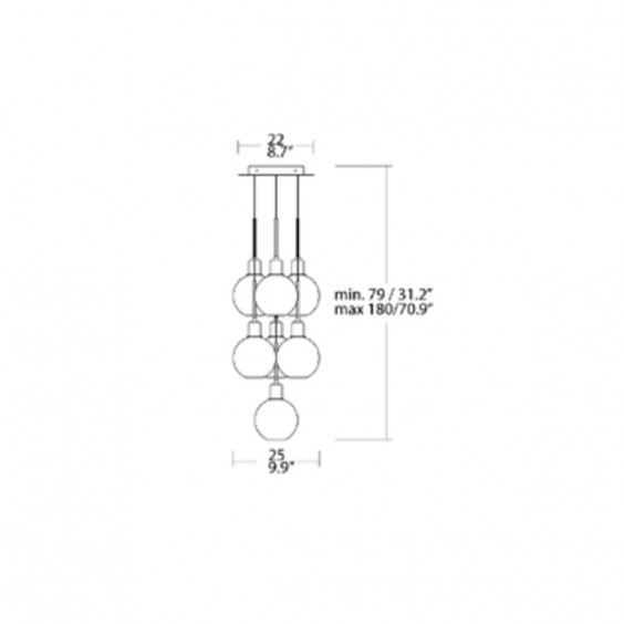 Sp Light Diva 7 pendant lamp - Agof Store