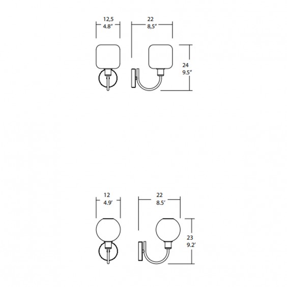 Sp Light Diva 1 wall lamp - Agof Store