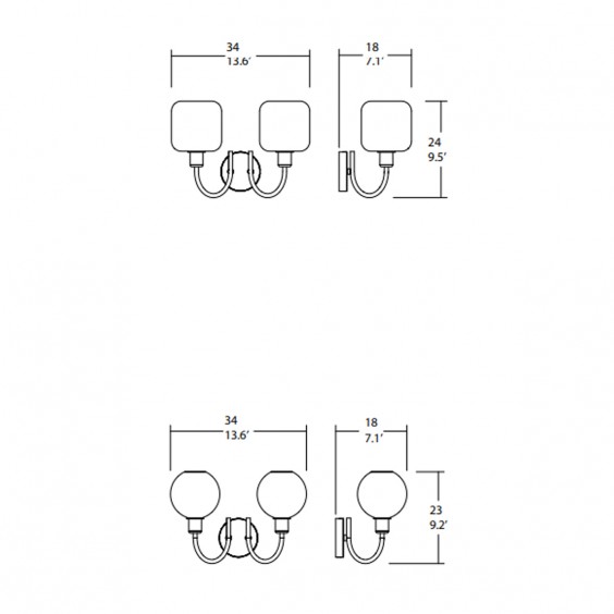 Sp Light Diva 2 wall lamp - Agof Store