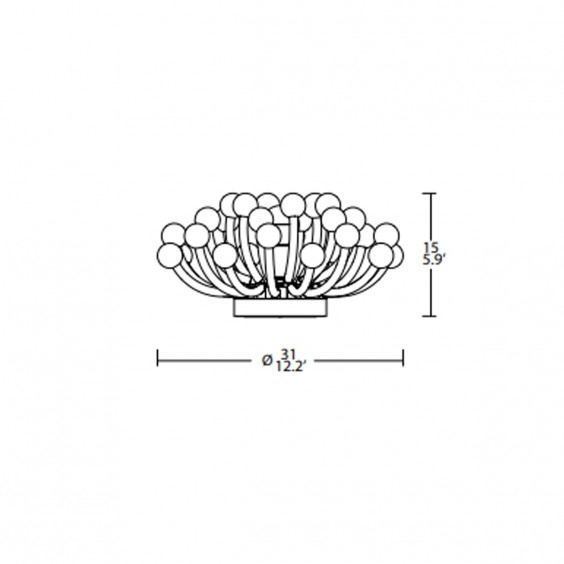 Valenti Pistillino table wall ceiling lamp - Agof Store