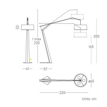 Lumen Center Grus Stehleuchte - Agof Store
