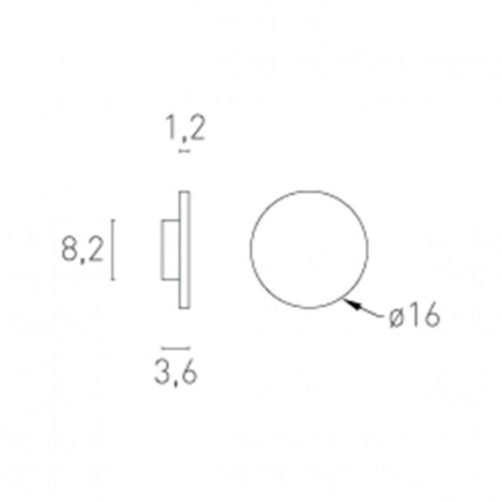 Brawall Round Lampada da parete Lumen Center - Agof Store