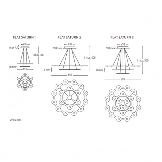 Flat Saturn Lampada a sospensione Lumen Center - Agof Store