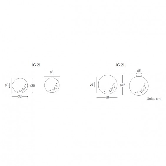 Lumen Center Iceglobe wall ceiling lamp - Agof Store